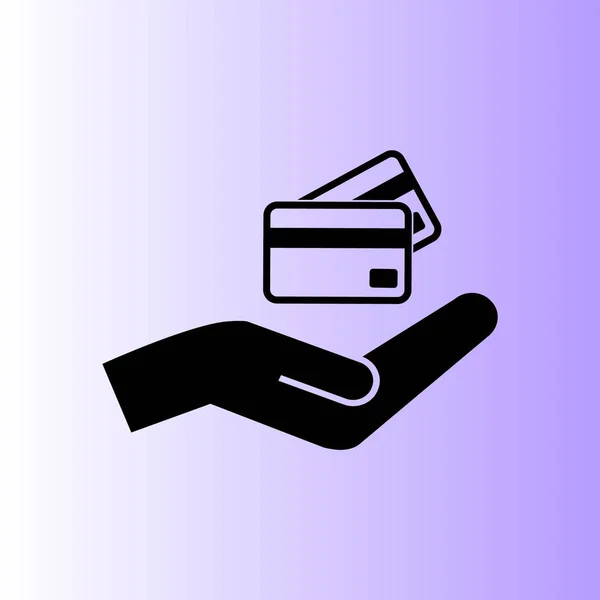 Πιστωτικές Κάρτες Κρατώντας Εικονογράφηση Διάνυσμα — Διανυσματικό Αρχείο