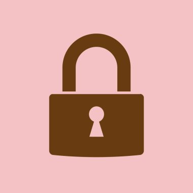 Kilit vektör basit simgesi