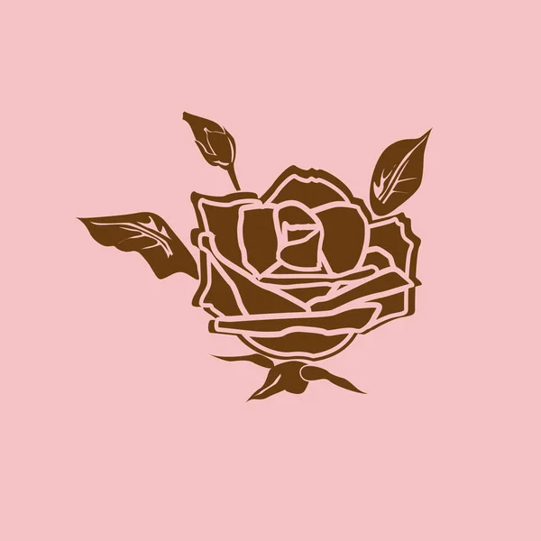 Троянда Проста Векторна Іконка — стоковий вектор