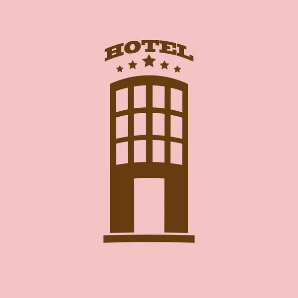 Hotel Enkla Vektor Symbol — Stock vektor