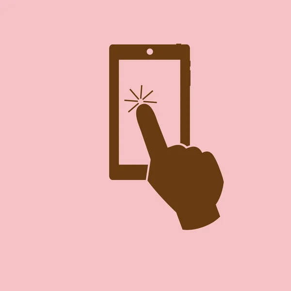 Icône Smartphone Écran Tactile Vectoriel — Image vectorielle