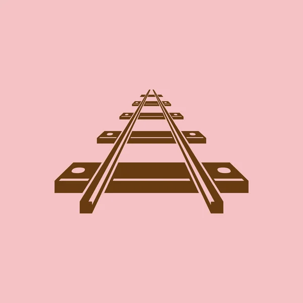 Ferrocarril Icono Vector Simple — Archivo Imágenes Vectoriales