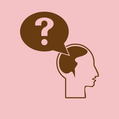 soru işareti ve adam vektör çizim