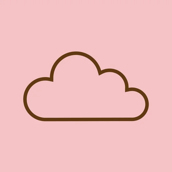Cloud Vektorové Ikony Jednoduché Ilustrace — Stockový vektor
