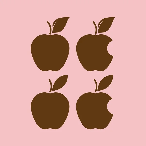 Apfelsymbol Einfache Illustration — Stockvektor
