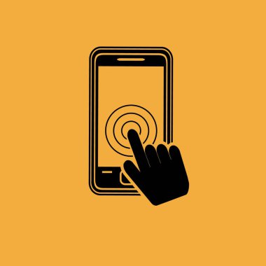 Vektör dokunmatik ekran smartphone simgesini