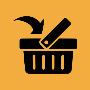 basit alışveriş sepeti simgesini