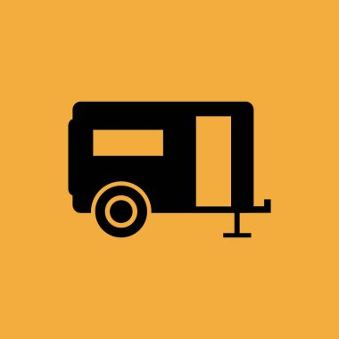 Rekreasyon araç basit simgesi