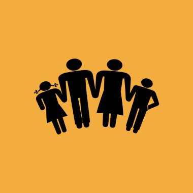Aile vektör basit simgesi