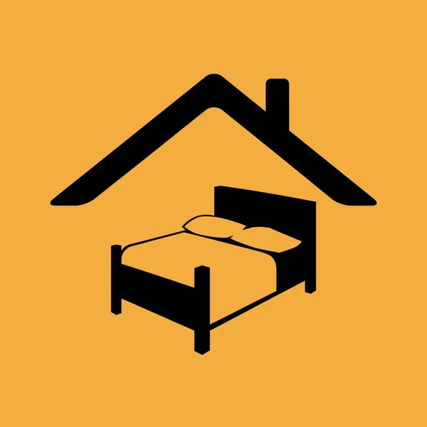 Bettvektor Einfaches Symbol — Stockvektor
