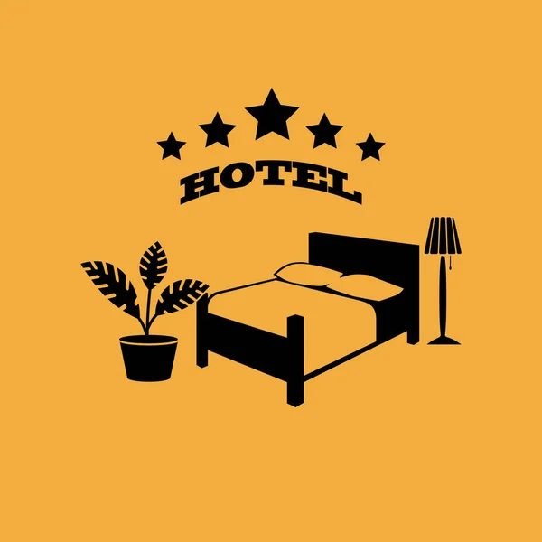 Vektorové Ilustrace Znamení Hotelu — Stockový vektor
