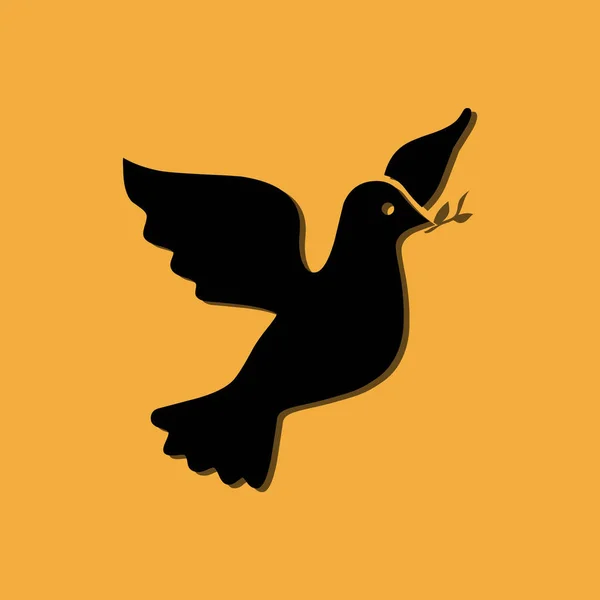 Иконка Голубя Векторная Иллюстрация Птиц — стоковый вектор