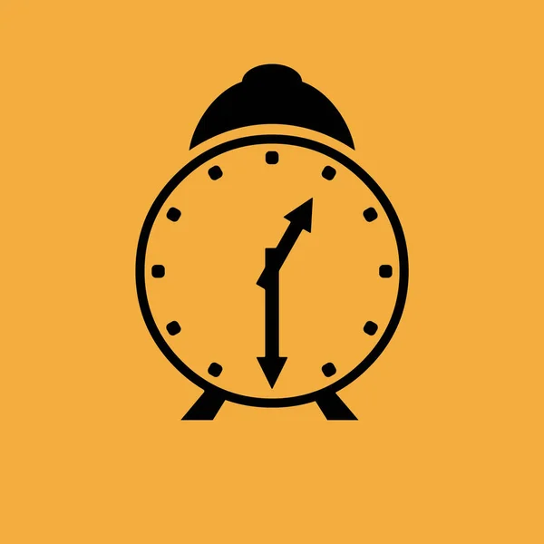 Relógio Despertador Simples Vetor —  Vetores de Stock