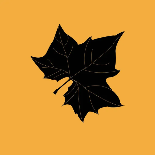 Силуэт Maple Leaf Вашего Дизайна Векторная Иллюстрация — стоковый вектор