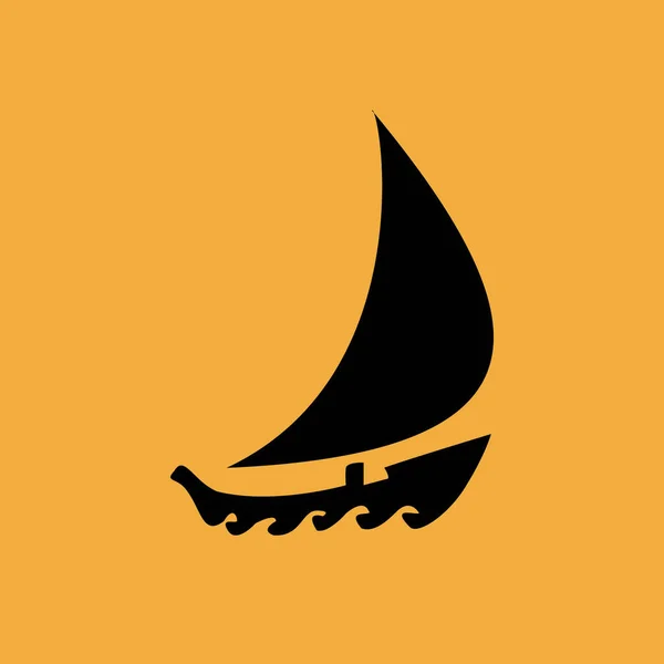 Einfaches Boot Vektor Symbol — Stockvektor
