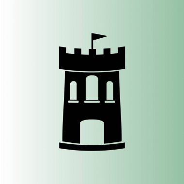 Castle simple vector icon clipart