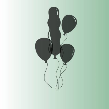 Balonlar basit simge vektör
