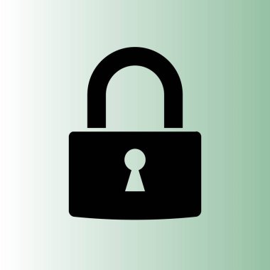 basit kilit vektör simgesi