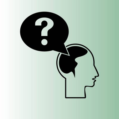 soru işareti ve adam vektör çizim