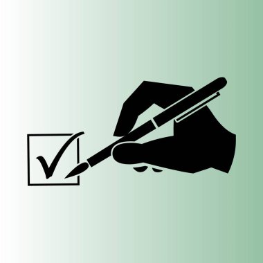 el ve kene vektör simgesi