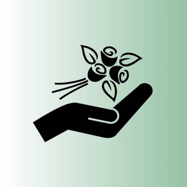 basit gül vektör simgesi