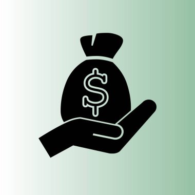 Paran ve el vektör simgesi