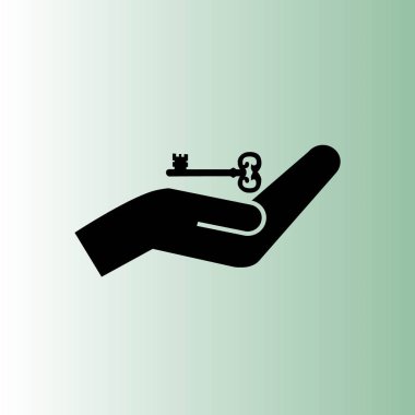 el ve anahtar vektör simgesi