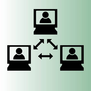 Video konferans vektör simgesi