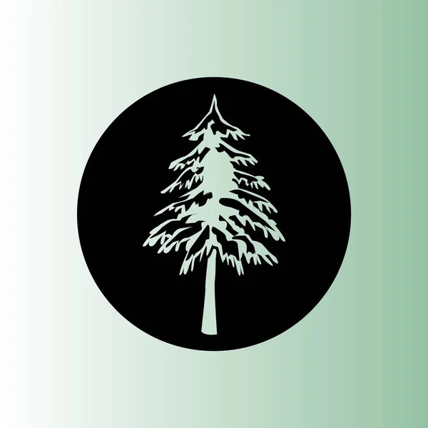 Träd Ikonen Spruce Vektorillustration — Stock vektor