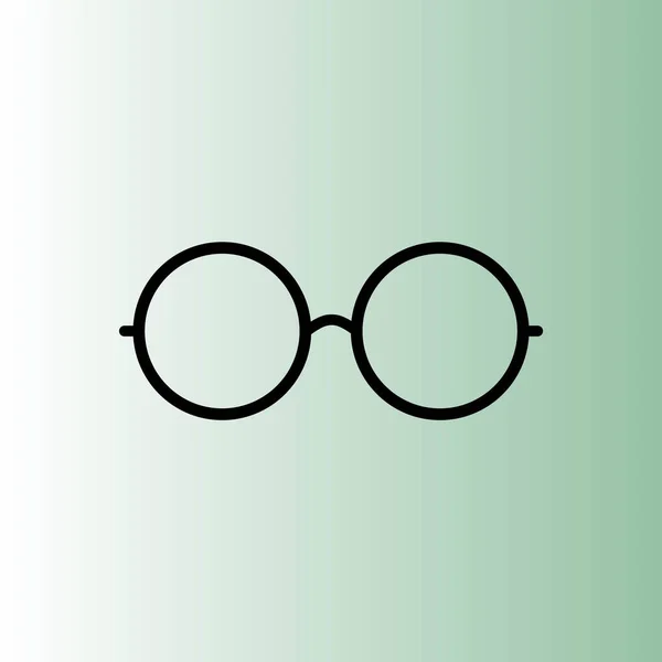 Vector Runda Glasögon Ikon Symbol — Stock vektor