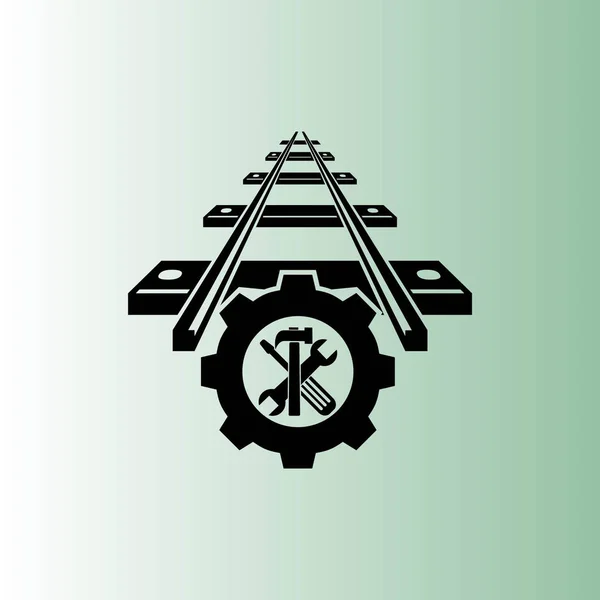 Reparatur Des Eisenbahnvektorsymbols — Stockvektor