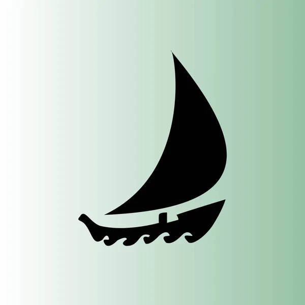 Простая Иконка Вектора Лодки — стоковый вектор