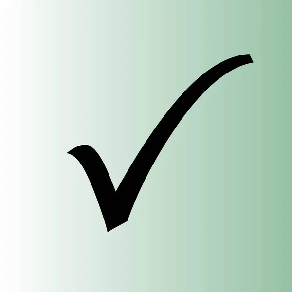 Marca Verificación Icono Vector — Vector de stock