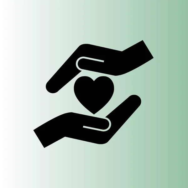 Heart Hands Vector Icon — Stock Vector