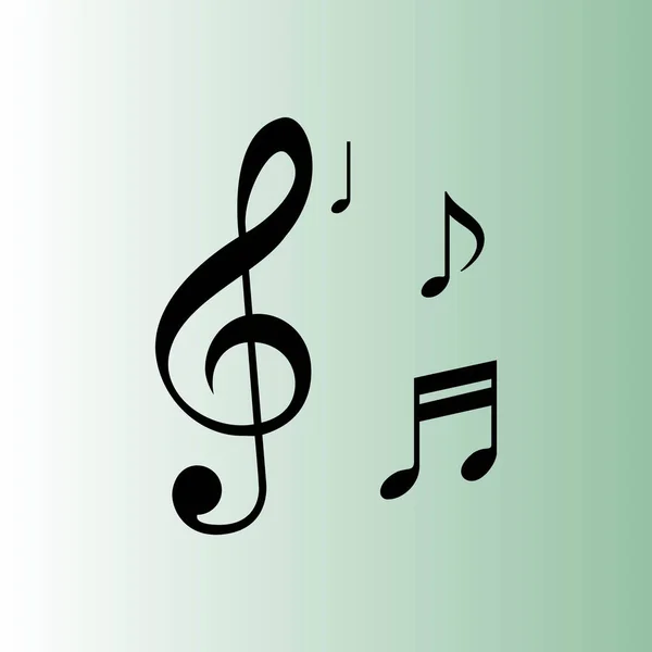 Notas Musicales Icono Vectorial — Vector de stock