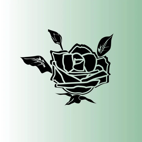 Rose Einfaches Vektor Symbol — Stockvektor