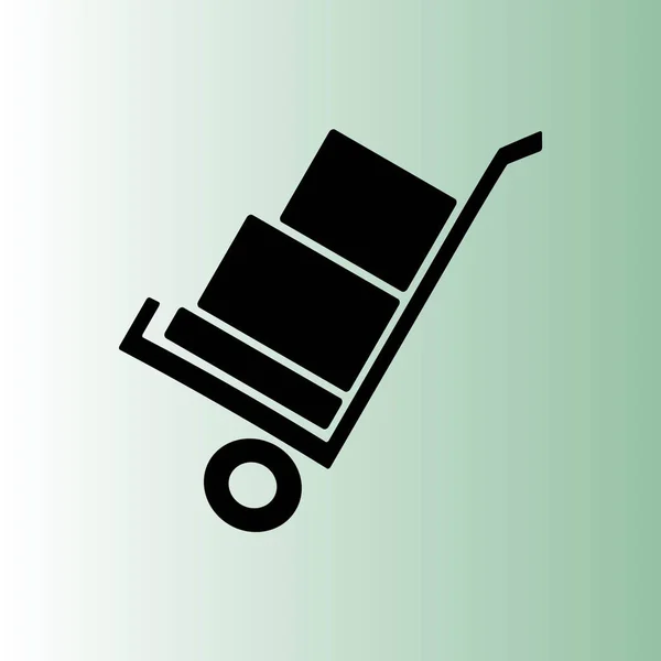 Simple Handcart Vector Icon — Stock Vector