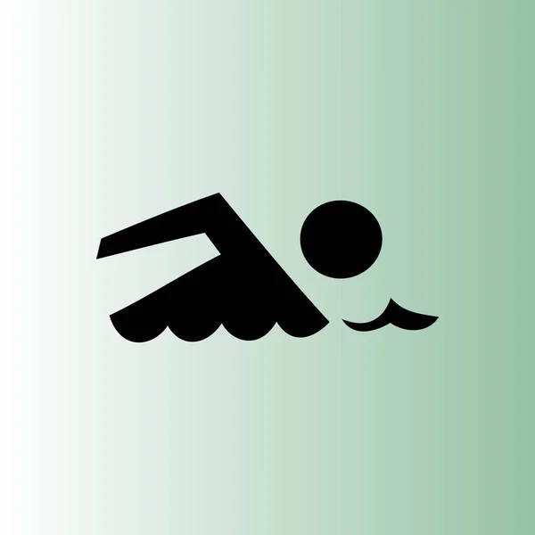 Schwimmen Vektor Symbol Zeichen — Stockvektor