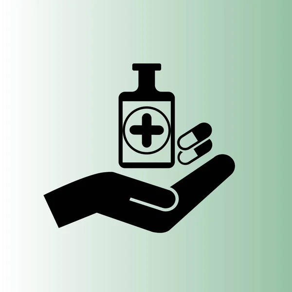 Medicine Hand Vector Icon — Stock Vector