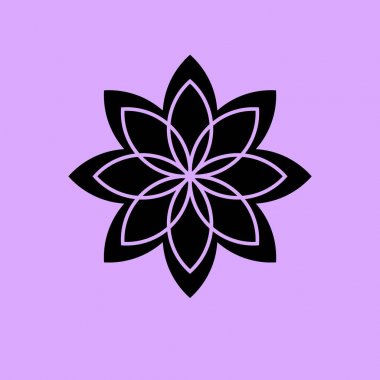 Basit çiçek vektör simgesi