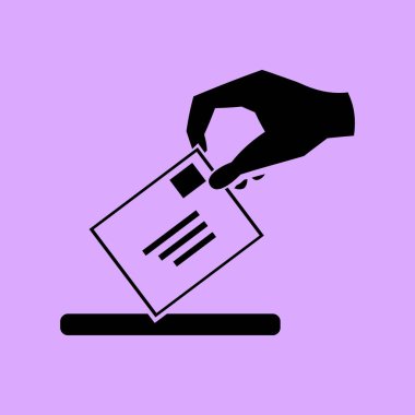 Posta vektör simgesi veren el