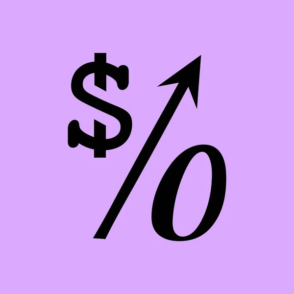 Percent Symbol Vector Illustration Education Finance Sales — Stock Vector