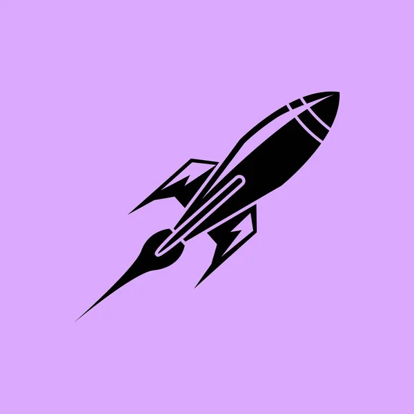 Enkla Raket Vektor Symbol — Stock vektor