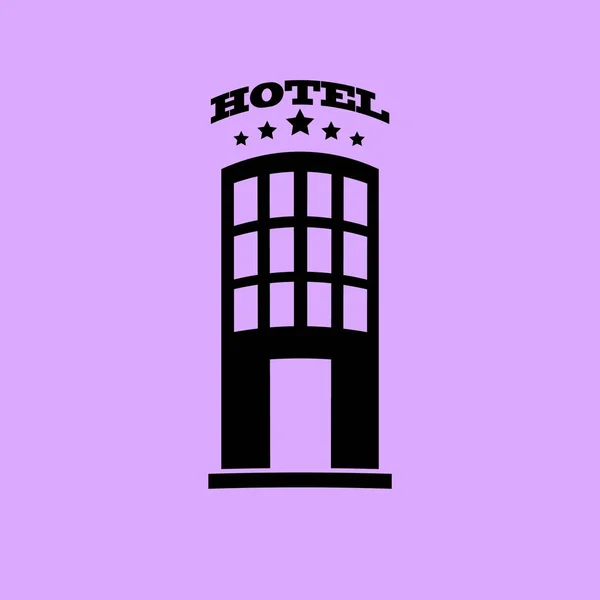 Egyszerű Hotel Vector Icon — Stock Vector