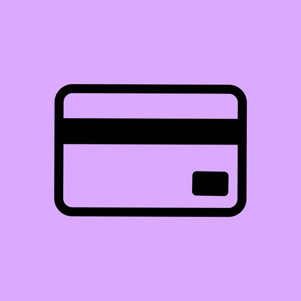 Ícone Vetor Cartão Plástico —  Vetores de Stock