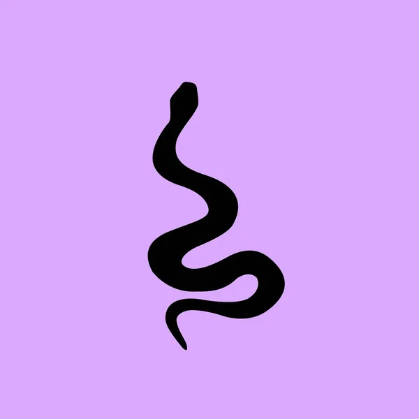 Icono Vector Serpiente Simple — Vector de stock