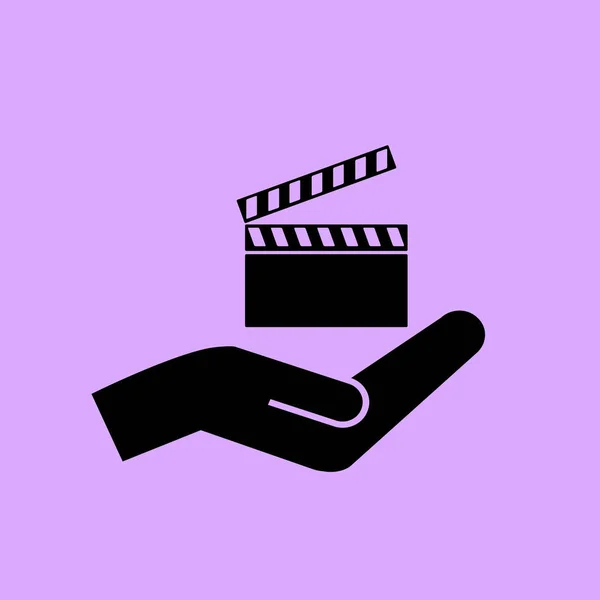 Signo Cine Icono Vídeo — Vector de stock