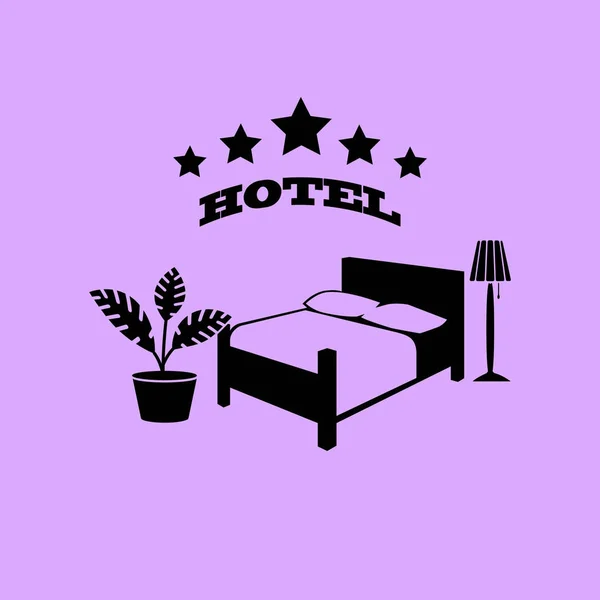 ホテルの看板のベクトル イラスト — ストックベクタ