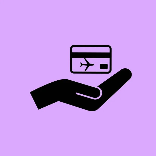 Hand Ticket Vector Icon — Stock Vector