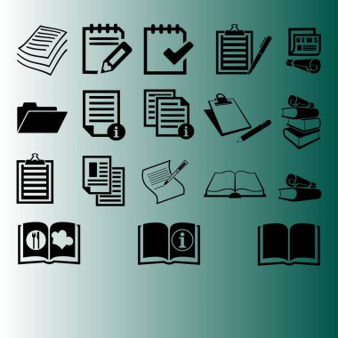 basit belge simgeler vektör